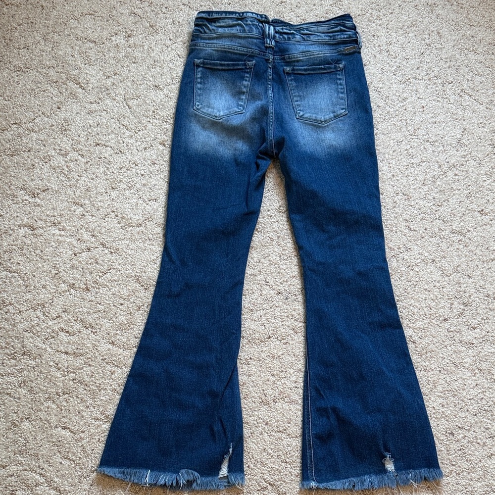 KanCan Dark Blue Flare Jeans - Picture 3 of 4